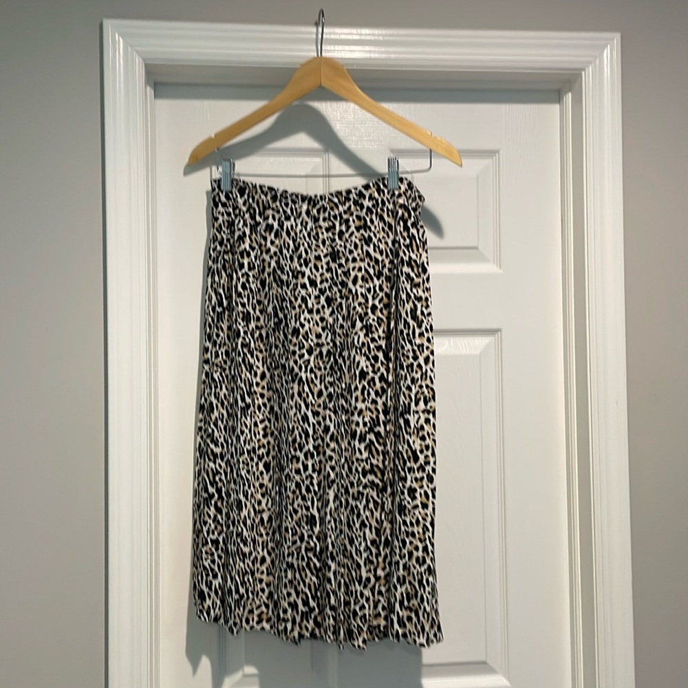 J Crew leopard print skirt, size 8